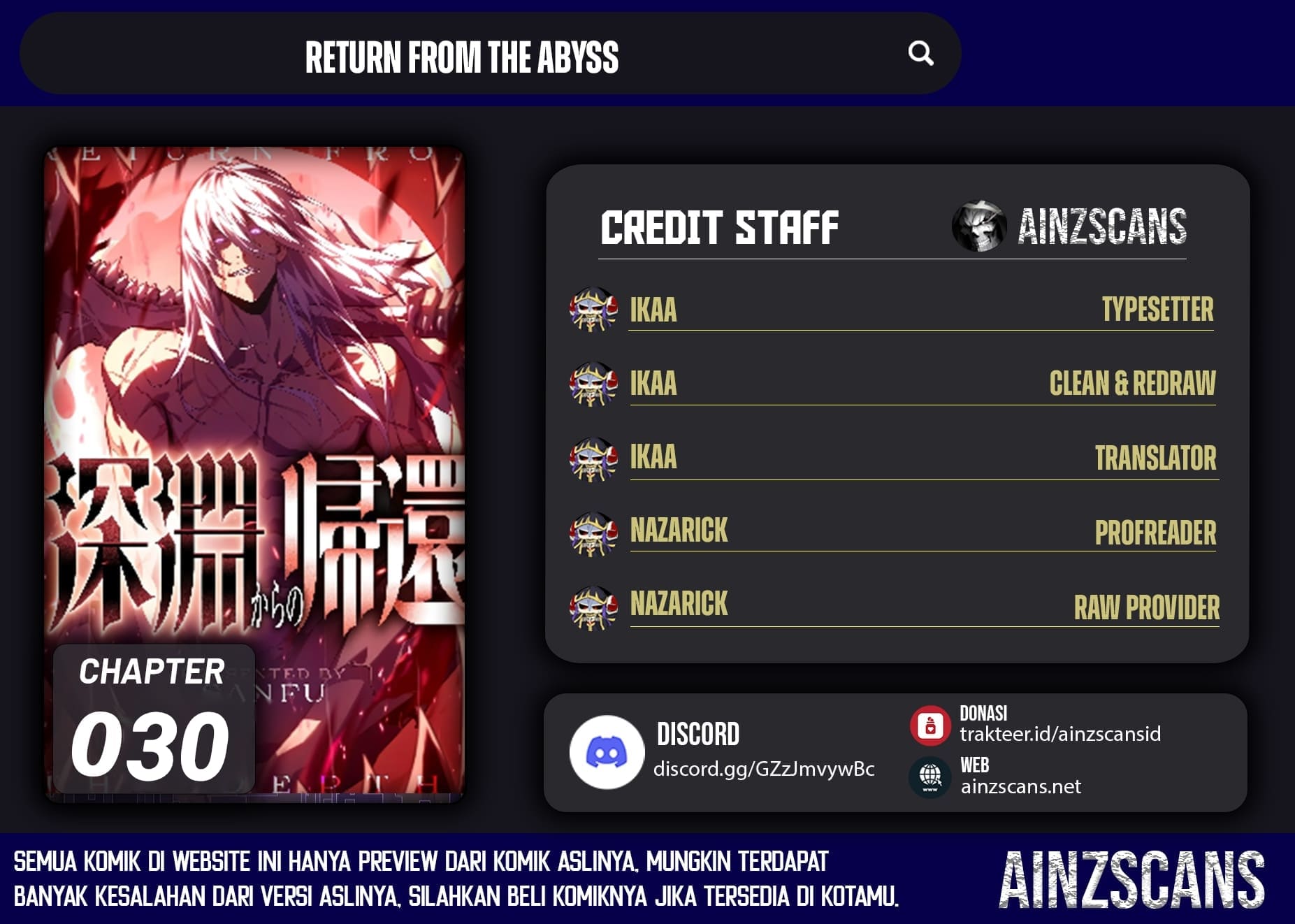 Return From The Abyss Chapter 30