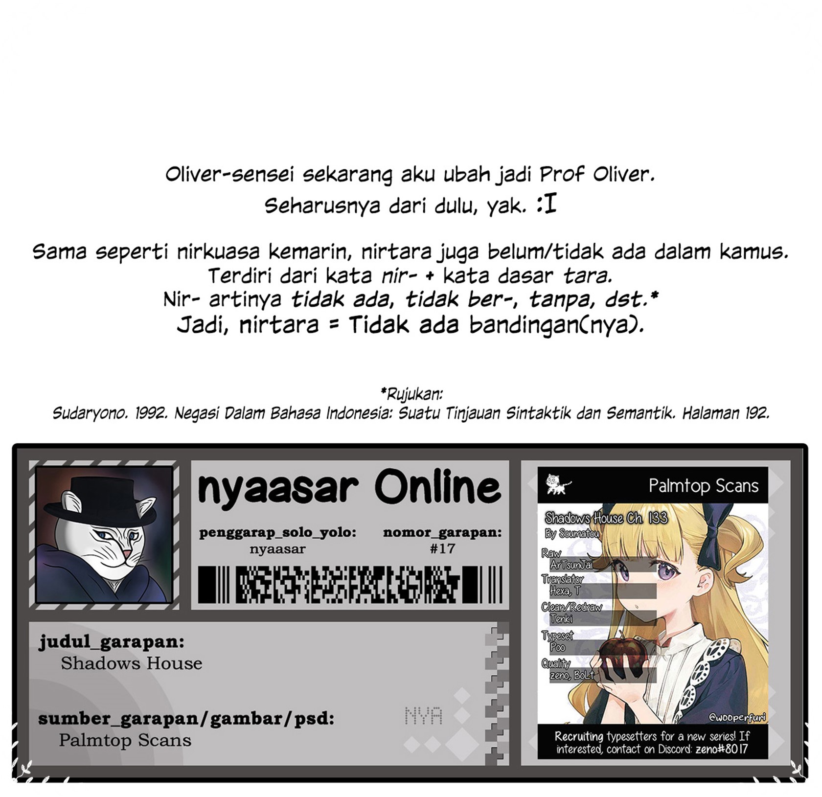 Shadows House Chapter 133