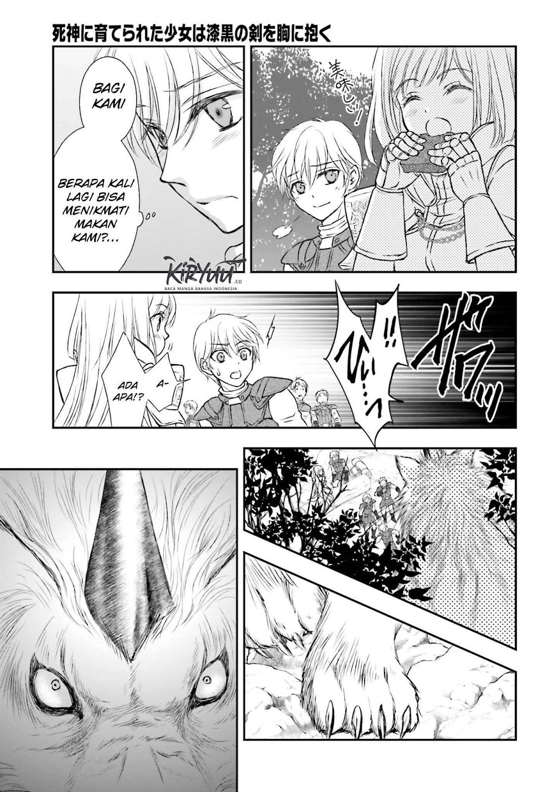 Shinigami ni Sodaterareta Shoujo wa Shikkoku no Tsurugi wo Mune ni Idaku Chapter 4