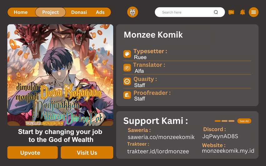 Start by changing your job to the God of Wealth and taming billions of divine pets! Chapter 9
