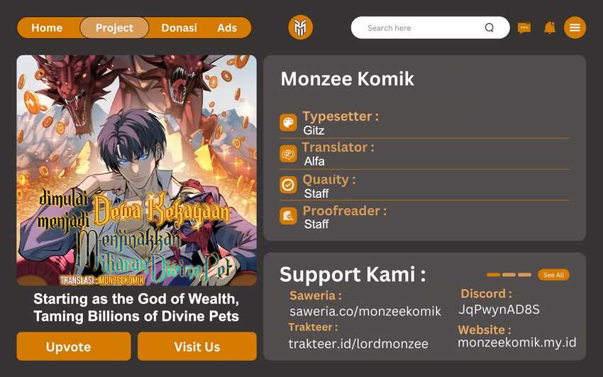 Start by changing your job to the God of Wealth and taming billions of divine pets! Chapter 10