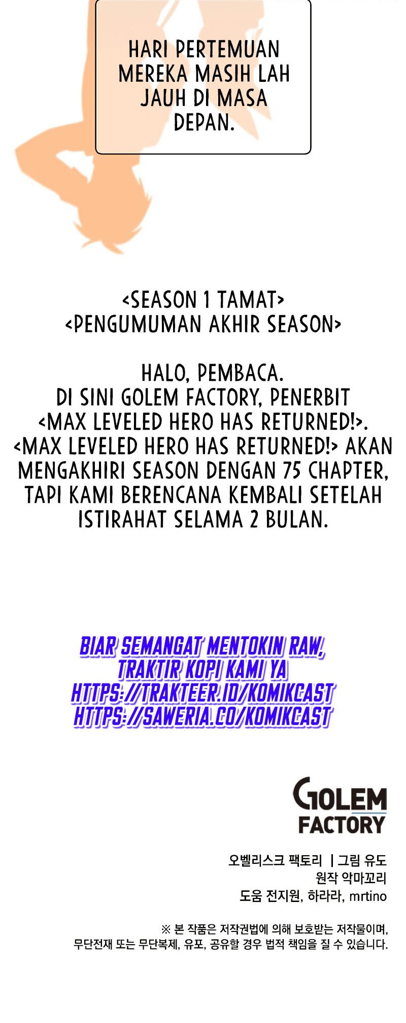 The MAX Leveled Hero Will Return! Chapter 75